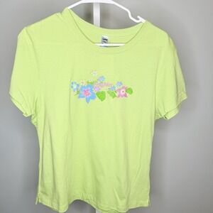 Kavio Women's green T-shirt‎ NWT Size XXL Floral Design
